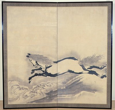 Salto de caballo, japonés, período Edo, c. siglo XVIII de Soga Shohaku