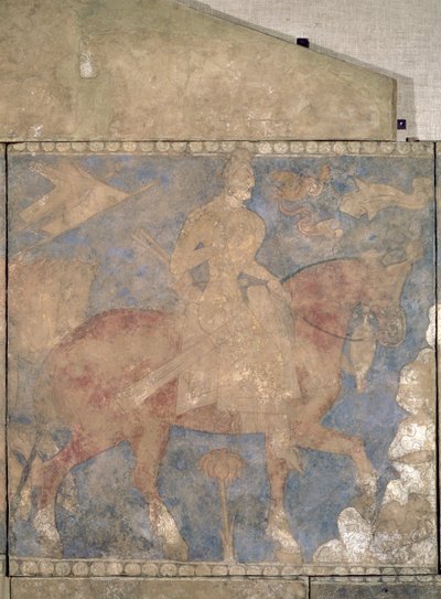 El heroico Rustam, de Penjikent, primera mitad del siglo VIII de Soghdian