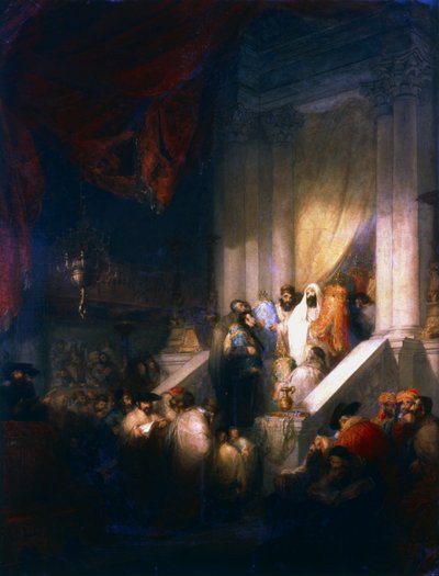 Lectura de las tablas de la ley en la sinagoga, 1831 de Solomon Alexander Hart