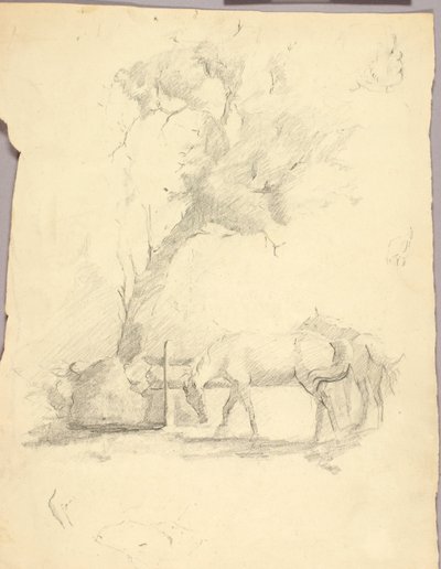 Caballos y árboles de Solon H. Borglum