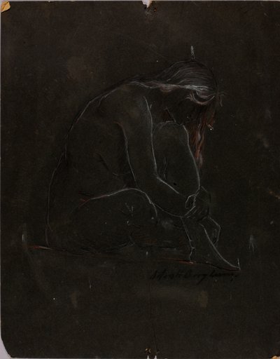 Desnudo sentado de Solon H. Borglum