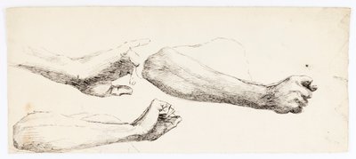Estudios de tres brazos de Solon H. Borglum