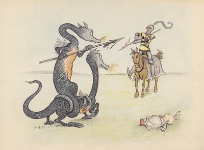 Ilustración para Little Twin Dragons de S Rosamond Praeger (litografía en color) de Sophia Rosamond Praeger