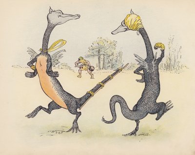 Ilustración para Little Twin Dragons de S Rosamond Praeger (litografía en color) de Sophia Rosamond Praeger