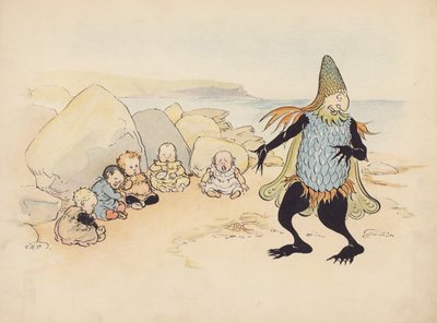 Ilustración para Little Twin Dragons de S Rosamond Praeger (litografía en color) de Sophia Rosamond Praeger