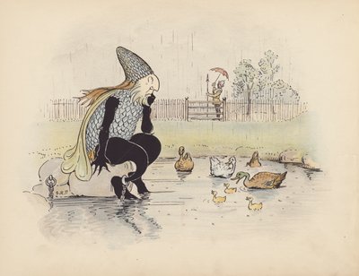 Ilustración para Little Twin Dragons de S Rosamond Praeger (litografía en color) de Sophia Rosamond Praeger