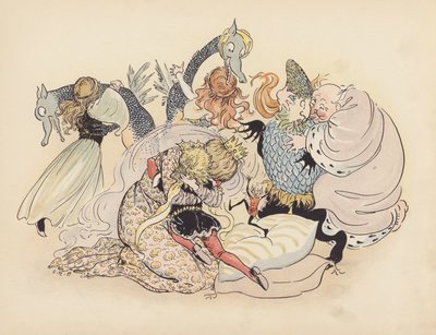 Ilustración para Little Twin Dragons de S Rosamond Praeger (litografía en color) de Sophia Rosamond Praeger