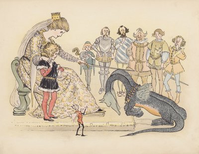 Ilustración para Little Twin Dragons de S Rosamond Praeger (litografía en color) de Sophia Rosamond Praeger