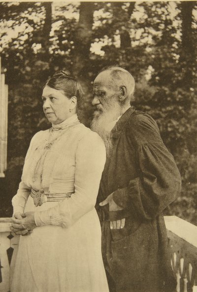 Autor ruso León Tolstói y su esposa, Sofía, Rusia, 1890s de Sophia Andreevna Tolstaya