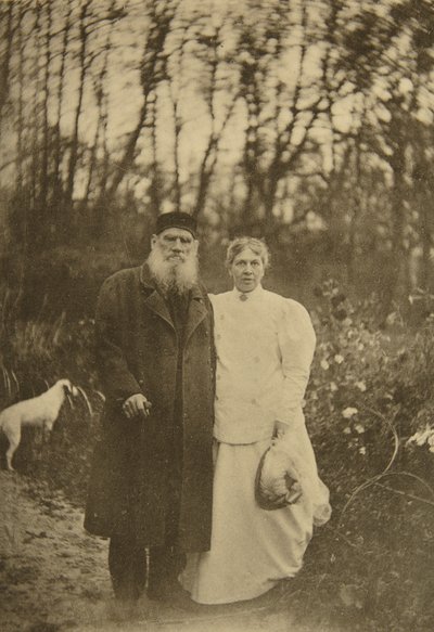 El autor ruso Leo Tolstoy y su esposa Sophia Tolstaya, Rusia, 1895 de Sophia Andreevna Tolstaya