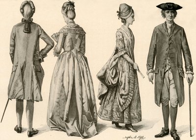 Ropa durante el reinado de Jorge III, 1760-1776, 1903, 1937 de Sophie B. Steel