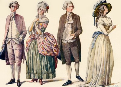 Trajes durante el reinado de Jorge III y primeros años de la República 1778-1790, 1903, 1937 de Sophie B. Steel