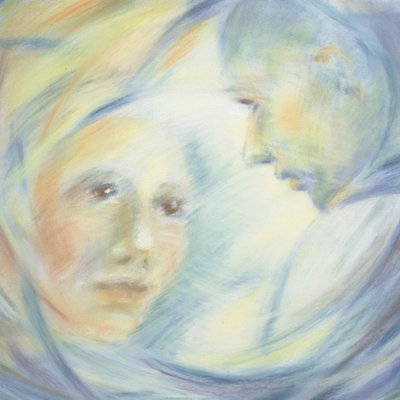 Encuentro, 2002 (pastel sobre papel) de Sophie Hacker