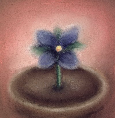 Pequeña flor (pastel sobre papel) de Sophie Hacker