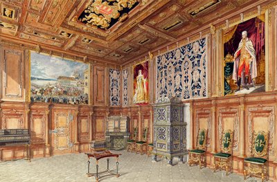 La sala de coronación en el Palacio de Laxenburg cerca de Viena de Sotira