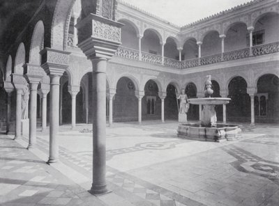 Patio de la Casa de Pilatos, Sevilla (foto b/n) de Spanish Photographer