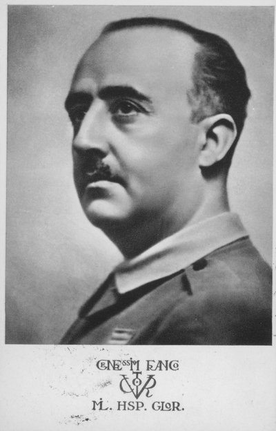 Francisco Franco, general y dictador español (foto b/n) de Spanish Photographer