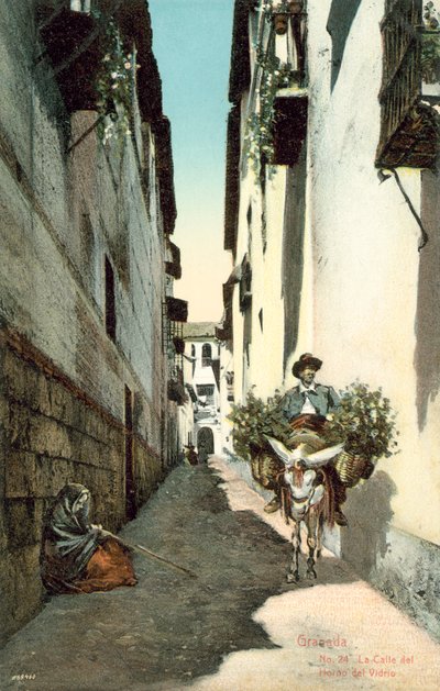 Granada, La Calle Del Horno Del Vidrio, España (foto color) de Spanish Photographer