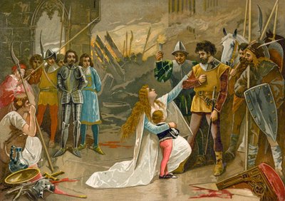 Abrazose a los pies del conquistador de Spanish School