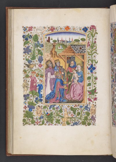 Agregar MS 50004 f.37v Adoración de los Reyes Magos, de un 