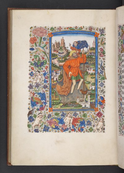 Añadir MS 50004 f.64v San Cristóbal cargando al Niño Jesús, 
