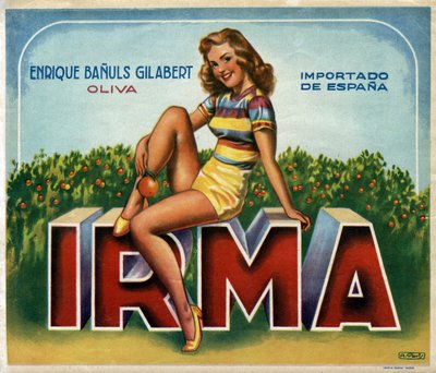Imagen publicitaria "Irma" para naranjas de Valencia en España de Spanish School