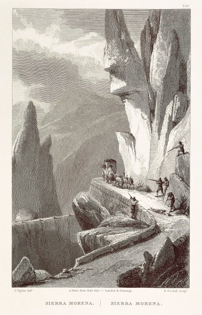 Bandidos atacando una caravana en Sierra Morena en Andalucía de Spanish School