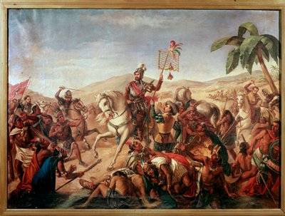 Batalla de Otumba el 7 de julio de Spanish School