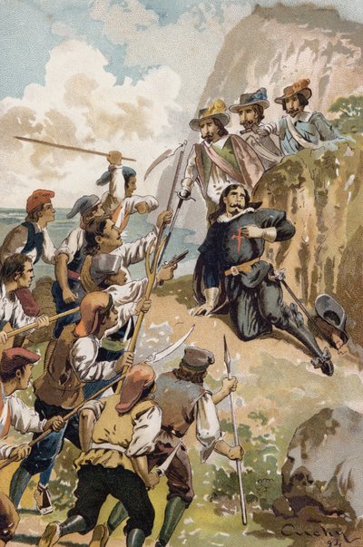 Caído en tierra, cargaron sobre el... de Spanish School