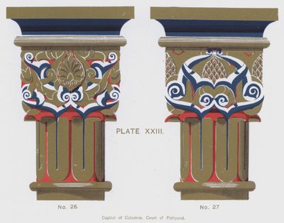 Capitel de columnas, Patio del Estanque de Spanish School