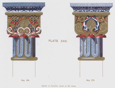 Capitel de columnas, Corte de los Leones de Spanish School