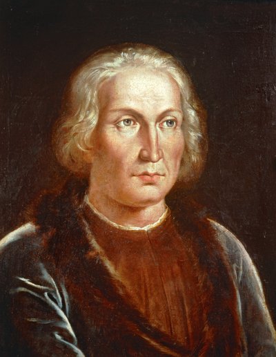 Cristóbal Colón, descubridor ... (pintura sobre lienzo) de Spanish School