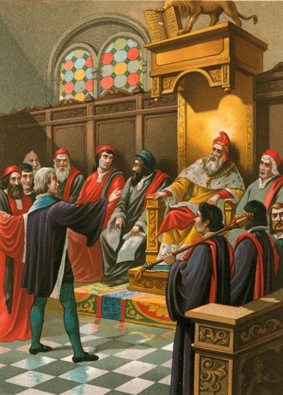 Colón ante el Senado en Venecia de Spanish School