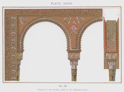 Detalles de los arcos, Sala de los Abencerrajes de Spanish School