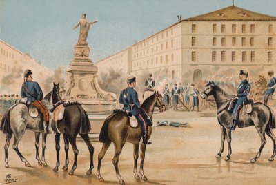 Desarme de los Voluntarios de la Libertad, Zaragoza, España, 1874 de Spanish School