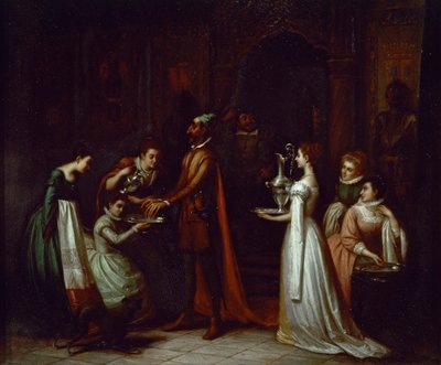 Don Quijote en la casa de los duques de Spanish School