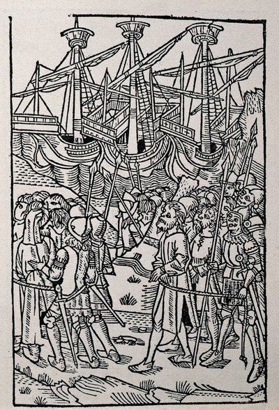 Grabado en Historia de Vespasiano, impreso en 1495 en Zaragoza de Spanish School
