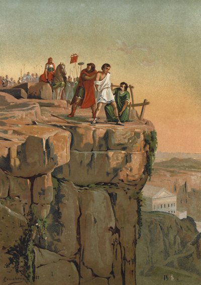 Ejecución del mago romano Lucius Pituanius de Spanish School