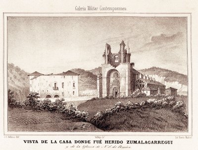Primera Guerra Carlista (1833-1840): la casa del General Carlista Tomás Zumalacárregui fue herido tras el sitio de Bilbao de Spanish School