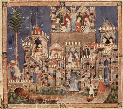 Fol.13v Juegos y entretenimientos de los troyanos, del Códice Benito Santa Mora de Spanish School