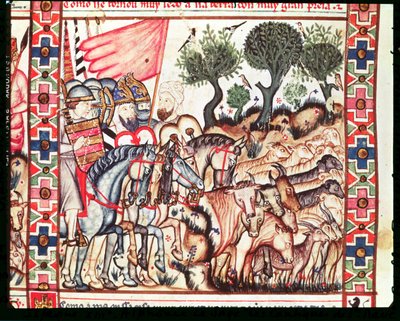 Turcos y moros recuperando su tierra, de las Cantigas de Santa María de Spanish School