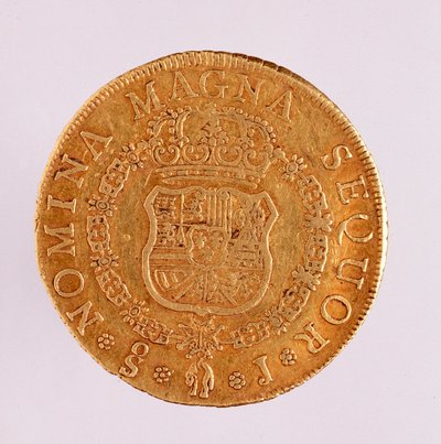 Moneda de oro (8 escudos) de España: reinado de Fernando VI (1759) de Spanish School
