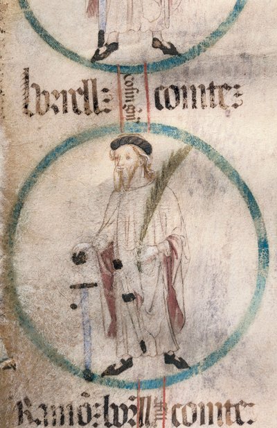 Retrato de Borrell II (934-992), Conde de Barcelona. Miniatura en 
