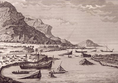 Hernán Cortés (1485-1547) ordena el hundimiento de sus barcos, México, julio de 1519 de Spanish School