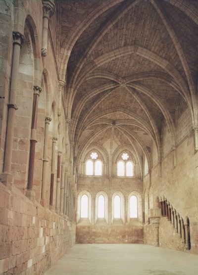 Interior del refectorio del monasterio, 1215 de Spanish School