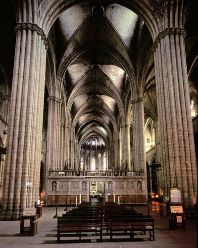 Vista interior de la nave, comenzada en 1298 de Spanish School