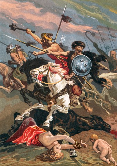 Invasión de los bárbaros en España de Spanish School