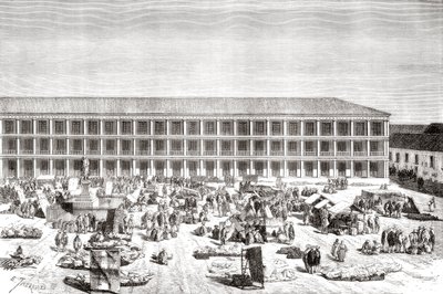La Casa de los Portales, Plaza de Simón Bolívar, anteriormente Plaza de la Constitución, Bogotá, Colombia de Spanish School