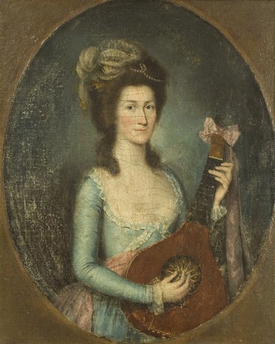 Dama tocando una guitarra de Spanish School