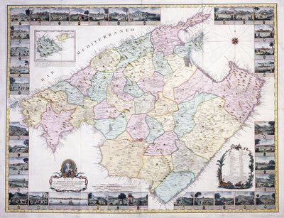 Mapa de la isla de Mallorca, 1785 de Spanish School